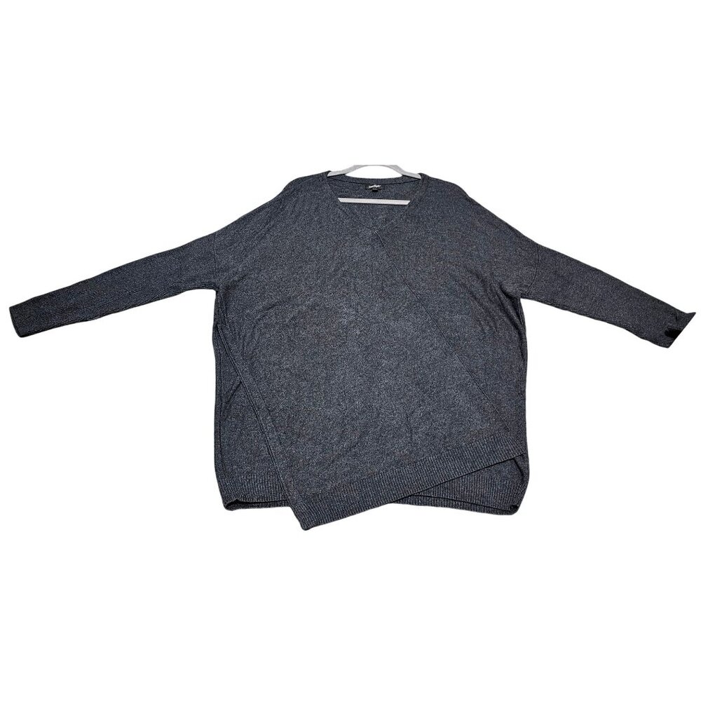 Lord & Taylor Womens XL Dark Gray V-Neck Long Sleeve Knit Sweater - Picture 9 of 11